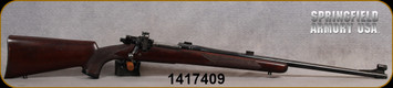 Consign - Springfield - 30-06Sprg - 1903 Custom Target - Dark Walnut Stock/Blued, 24"Barrel, c/w Lyman #48 Receiver Sight, Unertl 20x target scope (in Redfield hard scope case)