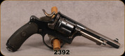 Used - Swiss Ordnance - 7.5Swiss - Model 1882 - Antique Revolver - Black checkered grips/Blued Finish, 4.5"Barrel, stainless hammer & Trigger - Letter of antiquity included - NO PAL REQUIRED - S/N 2392