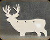 Engage Precision - AR500 Steel Rifle Target - 1/3 Size Buck Silhouette - 3/8" - White - BUCK38033