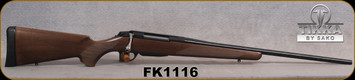 Tikka - 22-250Rem - Model T3x Hunter - Bolt Action Rifle - Walnut Stock/Blued, 22.4"Barrel, 3 round detachable magazine, Single Stage Trigger, Mfg# TF1T1336103, S/N FK1116