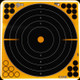 Allen - EZ Aim - Adhesive Splash Reactive Bullseye Target - Black/Orange - 5pk - 15317
