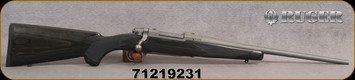 Used - Ruger - 308Win - M77 Hawkeye Laminate Compact - Black Laminate Stock/Hawkeye Matte Stainless Finish, 16.5"Barrel, 1:10"Twist, 1"Rings, Mfg# 17110 - in original box
