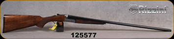 Rizzini - 28Ga/3"/29" - BR550 Round Body Small - Oil-Finish Turkish Walnut Stock w/ Checkered Pistol Grip, Rounded Forend/Splinter Forend/Ornamental scroll engraved Scalloped Receiver/Blued Barrels, Single Select Trigger, S/N 125577