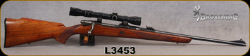 Consign - Browning - 30-06Sprg - Safari Grade - Bolt Action Rifle - Belgium Made - Walnut Monte Carlo Stock/Blued Finish, 22"Barrel, Engraved floorplate, c/w Pecar Berlin Variable, 3-7 scope, crosshairs reticle