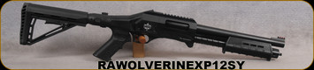 Revolution Armory - 12Ga/3"/18.5" - 'The Executive' Wolverine XP - Pump Action Folding Shotgun - Black Folding Synthetic Stock/Black Finish, Mfg# RA-WOLVERINE-XP-12-SY