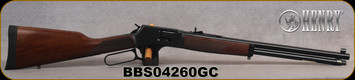Henry - 45LC - Big Boy Steel Side Gate - Lever Action Rifle - American Walnut Stock/Blued Finish, 20"Barrel, 10 Round Tubular Magazine, Bead Front - Semi-Buckhorn Rear Sight, Mfg# H012GC, S/N BBS04260GC