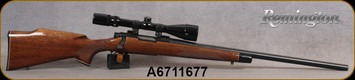 Consign - Remington - 222Rem - Model 700 BDL Deluxe - Walnut Monte Carlo Stock w/Ebony forend tip & Grip Cap/Blued Finish, 24"Barrel - only 40rds fired - c/w Bushnell Banner, 4-12x40, plex reticle