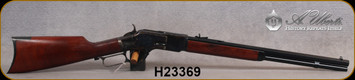 Uberti - 45LC - Model 1873 Short Rifle - Lever Action - A-Grade Walnut Straight-Grip Stock/Case Hardened Frame/Blued Finish, 20"Octagonal Barrel, Mfg# Mfg# 281, S/N H23369