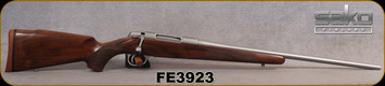 Sako - 6.5Creedmoor - Model 90 Hunter Stainless - Grade 2 walnut stock w/slightly raised cheek piece/stainless steel finish, 22.4"match-grade cold hammer forged barrel, 1:8"Twist, Mfg# SYBV6326A8430A0, S/N FE3923