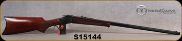 Taylor's & Co - 45-70Govt - Model 1885 Highwall Rifle Pistol Grip - Single Shot - Checkered Select Walnut Pistol Grip Stock/Case hardened steel frame/Blued steel, 30"Octagonal Barrel, Dovetail blade front sight, Mfg# 550313, S/N S15144