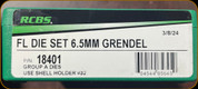 RCBS - Full Length Dies - 6.5mm Grendel - 18401