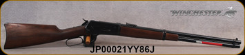 Winchester - 45-90Win - Model 1886 Saddle Ring Carbine - Lever Action - Straight grip Grade I walnut stock w/carbine-style forearm/polished blued finish, 22"Barrel, saddle ring, Mfg# 534281171, S/N JP00021YY86J