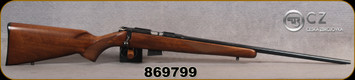 Used - CZ - 22WMR - Model 452-2E ZKM American - Bolt Action Rimfire Rifle - American Walnut Stock/Blued, 22.5"Barrel, (3)magazines