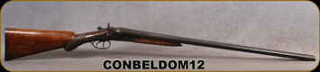 Consign - Belgian - 12Ga/30" - Dominion - Hammer Gun - Wall Hanger - Walnut Prince of Wales Grip/Antique Patina, Bead front sight - NO VISIBLE SERIAL NUMBER
