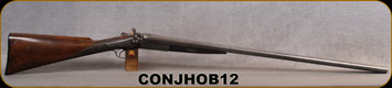 Consign - J.Hobson - 12GaGa/30" - Chas Osbourne & Co - Hammer Gun - Walnut English Grip Stock/Engraved Nickel Receiver/Damascus Barrels - NO VISIBLE SERIAL NUMBER