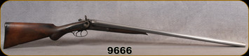 Consign - Janssen Fils & Cie - 12Ga/30" - Hammer Gun - Walnut Prince Wales Grip/Antique Patina, SxS Laminated Steel Barrels - Wall Hanger
