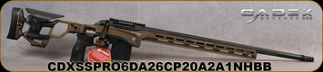 Cadex Defense - 6Dasher - CDX-SS Seven S.T.A.R.S PRO - Hybrid Bronze/Black Strike Pro chassis/Bartlein 5R single-point cut tech, 26"barrel, 1:7.5", Mx2-ST Brake, DX2 Trigger, Mfg# CDXSS-PRO-6DA-26-CP20-A2A1N-HBB