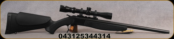 CVA - 44Mag - Scout V2 - Single Shot Break Action Rifle Scoped w/Case - Black Synthetic Stock/Matte Blued Finish,  22"Barrel, Konuspro 3-9x32 Scope & Soft Rifle Case Mfg# CR4431SC