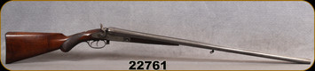 Consign - Parker Bros - 12Ga/2.5"/32" - U Hammer - SxS Shotgun - Walnut Prince of Wales Stock/Antique Patina/SxS Twist, Cyl/Imp Cyl Chokes, Mfg.1881