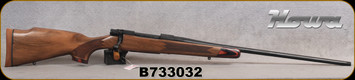 Howa - 6.5PRC - M1500 Super Deluxe - Bolt Action Rifle -  Deluxe Turkish Walnut Stock w/Laminate Caps/Blued Finish, 24"Threaded(1/2"-28)Barrel, Hinged Floorplate, Mfg# HWH65PRCLUX, S/N B733032