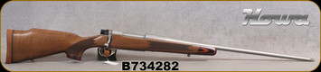 Howa - 300WinMag - M1500 Super Deluxe Stainless - Bolt Action Rifle -  Deluxe Turkish Walnut Stock w/Laminate Caps/Stainless Finish, 24"Threaded(1/2"-28)Barrel, Hinged Floorplate, Mfg# HWH300SLUX, S/N B734282