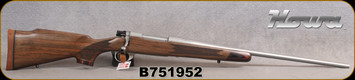 Howa - 30-06Sprg - M1500 Super Deluxe Stainless - Bolt Action Rifle -  Deluxe Turkish Walnut Stock w/Laminate Caps/Stainless Finish, 22"Non-Threaded Standard Barrel, Hinged Floorplate, Mfg# HWH3006SNTCLUX, S/N B751952