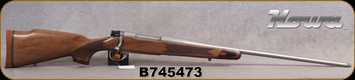 Howa - 7mmRemMag - M1500 Super Deluxe Stainless - Bolt Action Rifle -  Deluxe Turkish Walnut Stock w/Laminate Caps/Stainless Finish, 24"Threaded(1/2"-28)Barrel, Hinged Floorplate, Mfg# HWH7MMSLUX, S/N B745473
