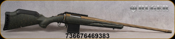 Ruger - 204Ruger - American Rifle Gen II Predator - Green Splatter Gen II American Stock/Burnt Bronze Cerakote, 22"Spiral Fluted Barrel, Threaded(1/2"-28), Picatinny Scope Base, Mfg# 46938