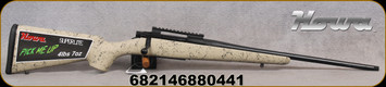 Howa - 6.5Creedmoor - Model 1500 Super Lite - Bolt Action Rifle - Tan w/Black Web Stockys Stock/Blued Finish, 20"SuperLite Threaded(1/2x28")Barrel, 1 Piece Picatinny Rail, Flush Detachable Mag, Mfg# HCSL65CRTAN