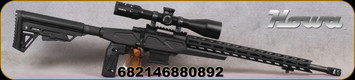 Howa - 223Rem - 1500 Mini Action Chassis Rifle Pkg - Black Aluminum Chassis w/Adjustable LOP & Hogue Pistol Grip/Black Cerakote, 20"Heavy Barrel, 5rd magazine, Nikko Stirling Diamond LR, 4-16x50, Mfg# HCRMA0004BLKMDT