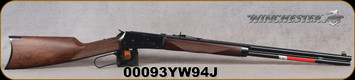 Winchester - 30-30Win - Model 1894 Sporter - Lever Action - Walnut Stock/Blued, 24"Barrel, 1/2 Octagon, 1/2 Round, c/w scope mounts, Mfg# 534178114, S/N 00093YW94J