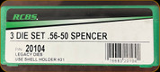 RCBS - 3 Die Legacy Set - .56-50 Spencer - 20104