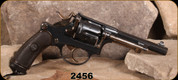 Used - Swiss Ordnance - 7.5Swiss - Model 1882 - Antique Revolver - Black checkered grips/Blued Finish, 4.5"Barrel, stainless hammer & Trigger - in leather holster - Letter of antiquity included - NO PAL REQUIRED - S/N 2456