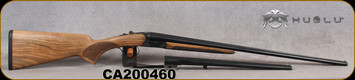 Huglu - 410Ga/3"/26" & 16" - 200A - SxS w/Extractors - Grade AA Turkish Walnut Pistol Grip Stock/Case Hardened Hand-Engraved Receiver/Chrome-Lined Barrels, Fixed (F,M)Chokes, 8mm Raised Rib, SKU: 8681715394763-2, S/N CA200460