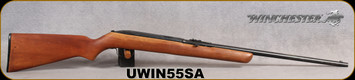 Used - Winchester - 22S/L/LR - Model 55 - top loading single shot Semi-Auto - Walnut Stock/Blued Finish, 22"round barrel, bottom ejection, open sporting sights, no serial number