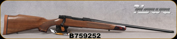 Howa - 22-250Rem - M1500 Super Deluxe - Bolt Action Rifle - Deluxe Turkish Walnut Stock w/Laminate Caps/Blued Finish, 22"Threaded(1/2"-28)Barrel, Hinged Floorplate, Mfg# HWH250LUX, S/N B759252