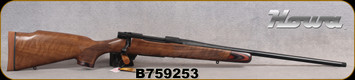 Howa - 22-250Rem - M1500 Super Deluxe - Bolt Action Rifle - Deluxe Turkish Walnut Stock w/Laminate Caps/Blued Finish, 22"Threaded(1/2"-28)Barrel, Hinged Floorplate, Mfg# HWH250LUX, S/N B759253 - small mark in stock, behind bolt