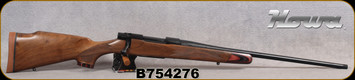 Howa - 243Win - M1500 Super Deluxe - Bolt Action Rifle - Deluxe Turkish Walnut Stock w/Laminate Caps/Blued Finish, 22"Threaded(1/2"-28)Barrel, Hinged Floorplate, Mfg# HWH243LUX, S/N B754276
