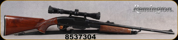 Consign - Remington - 308Win - Model 7600 - Pump Action Rifle - Walnut stock w/Ebony forend tip & Grip Cap/Blued Finish, 22"Barrel, c/w Simmons 3-9x40, plex reticle