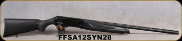 Federation Firearms - 12Ga/3"/28" - SA-12 - Semi-Auto Shotgun - Black Synthetic Stock/Black Finish, Fiber Optic Sight, 5pcs.chokes, Mfg# FF-SA12-SYN-28