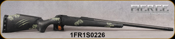 Fierce - 300PRC - Carbon Rage - Forest Camo C3 Carbon Rage stock/Stainless Steel Fierce Triad 3-lug action/Black Cerakote Finish, 22"Fierce C3 Carbon Fiber barrel, Radial Brake, BIX N' ANDY trigger, S/N 1FR1S0226