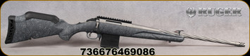 Ruger - 204Ruger - American Ranch Gen II - Gray Splatter Gen II American Stock /Gun Metal Grey Cerakote Fluted, 20"Spiral Fluted Barrel - 5 Round Capacity AI-Style Mag - Mfg# 46908