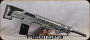 Federation Firearms - 12Ga/3"/20" - Bulldog - Semi-Automatic Bullpup Shotgun - Grey Finish - Angled Foregrip, 6"Threaded Barrel Ext.for chokes, 3-Invector-style chokes(CMF),flip-up sight set, (2)5rd magazine, Mfg# FF-BLDG12-GRY-20