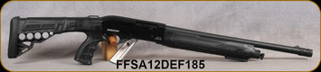 Federation Firearms - 12Ga/3"/18.5" - SA-12 Defender - Semi-Automatic Shotgun - Adjustable Synthetic Stock/Black Finish, 5pcs.Chokes, Blade front sight - Mfg# FF-SA12-DEF-185