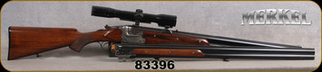 Consign - Merkel - 12Ga/7x65R - Combination Gun - 12Ga/12Ga/2.75"/28" & 12Ga/7x65R/25.5" - Select Walnut Stock/Engraved Nickel Receiver/Blued Barrels - very low rounds fired - c/w Zeiss Diavari-D 1.5-6X, German #1 reticle