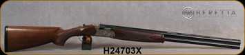 Beretta - 12Ga/3"/28" - Model 686 Silver Pigeon I - O/U - Walnut Stock w/Schnabel Forend/Engraved receiver/Blued Barrels, 6x6Rib, Mfg# A3W46P1L2AA311, S/N H24703X