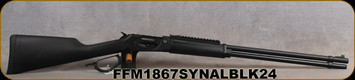 Federation Firearms - 410Ga/2.5"/24" - Model 1867 Synthetic - Lever Action Shotgun - Black Polymer Stock/Aluminum Receiver/Matte Black Finish, 9+1 capacity, C, M, F chokes - Mfg# FF-M1867-SYN-AL-BLK-24