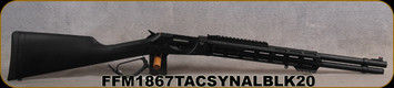 Federation Firearms - 410Ga/2.5"/20" - Model 1867 Tactical Synthetic - Lever Action Shotgun - Black polymer stock, M-LOK handguard/Aluminum Receiver/Matte Black Finish, 7+1 capacity, C, M, F chokes - Mfg# FF-M1867-TACSYN-AL-BLK-20