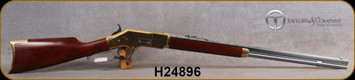 Taylor's & Co - 45LC - Model 1866 rifle - Lever Action - walnut rifle style butt stock/brass frame, forend cap & butt plate/white finish steel, 24.25"octagonal barrel, dovetail buckhorn rear, front blade sight, Mfg# 551023, S/N H24896