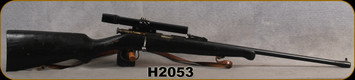 Consign - Tula - 22LR - T03-16 - USSR  Single-Shot Bolt Action Rimfire rifle - Black Painted Hardwood stock w/Schnabel forend/Blued Finish, 21"Barrel, c/w .22 scope, plex reticle, leather sling